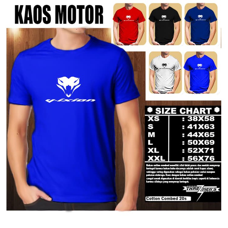 KAOS BAJU PAKAIAN TSHIRT OTOMOTIF MOTOR Yamaha NEW LOGO HEAD VIXION -MKSR.Inc
