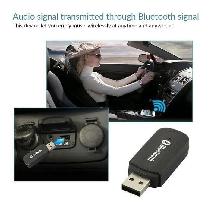 BLUETOOTH RECEIVER BT-360 CK-02 BLUETOOTH RECEIVER MUSIC TO AUX AUDIO - HITAM