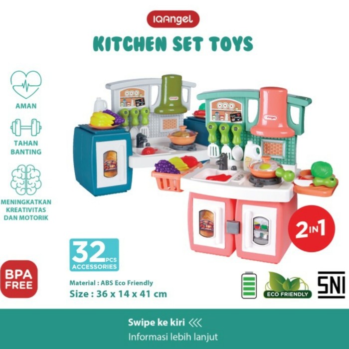 BABIESFIRST IQ Angel Kitchen Set Toys Mainan Anak Play Set Chef
