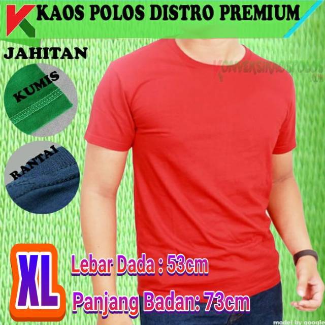  KAOS  POLOS  100 COTTON COMBED PREMIUM DISTRO  DEWASA 
