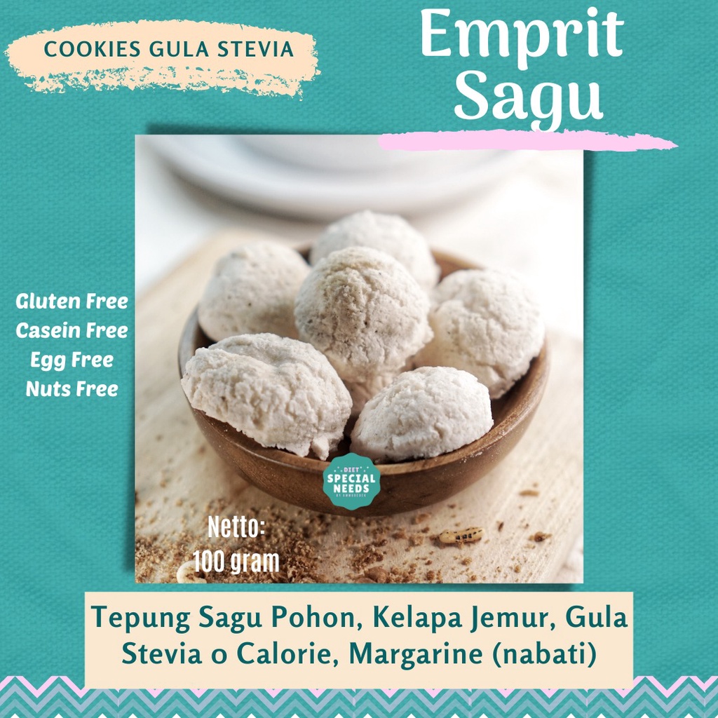 

Kue Emprit Sagu - Cookies Stevia - Diet Special Needs