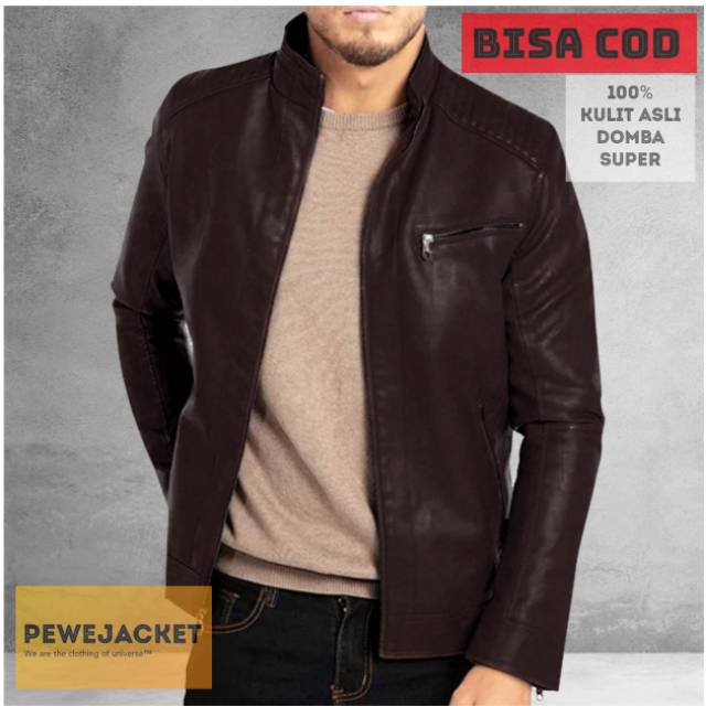 JAKET PRIA KULIT ASLI DOMBA SUPER/JAKET KULIT PRIA BIKERS/JAKET PRIA TOURING /JAKET KULIT MOTOR