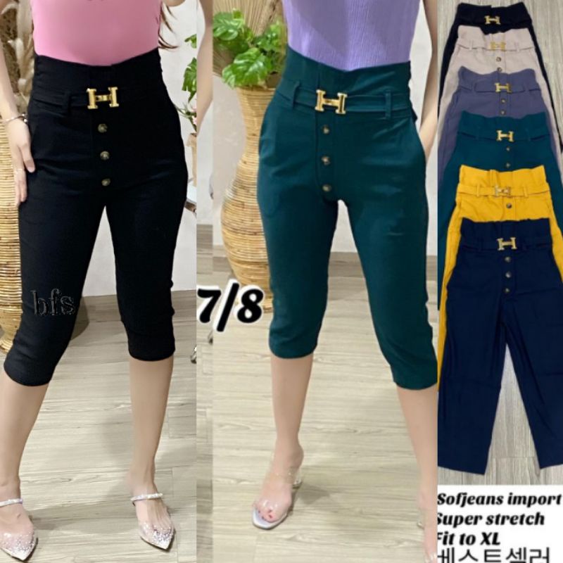 Celana Wanita 7/8 SoftJeans Stretch Import 9299