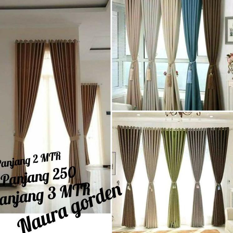 [ART. 505] Gorden Jendela panjang 3 meter 2 meter hordeng jendela minimalis blackout import polos Go