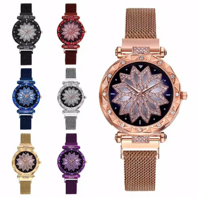 Jam Tangan Wanita Magnetik Motif Baling-baling Hiasan