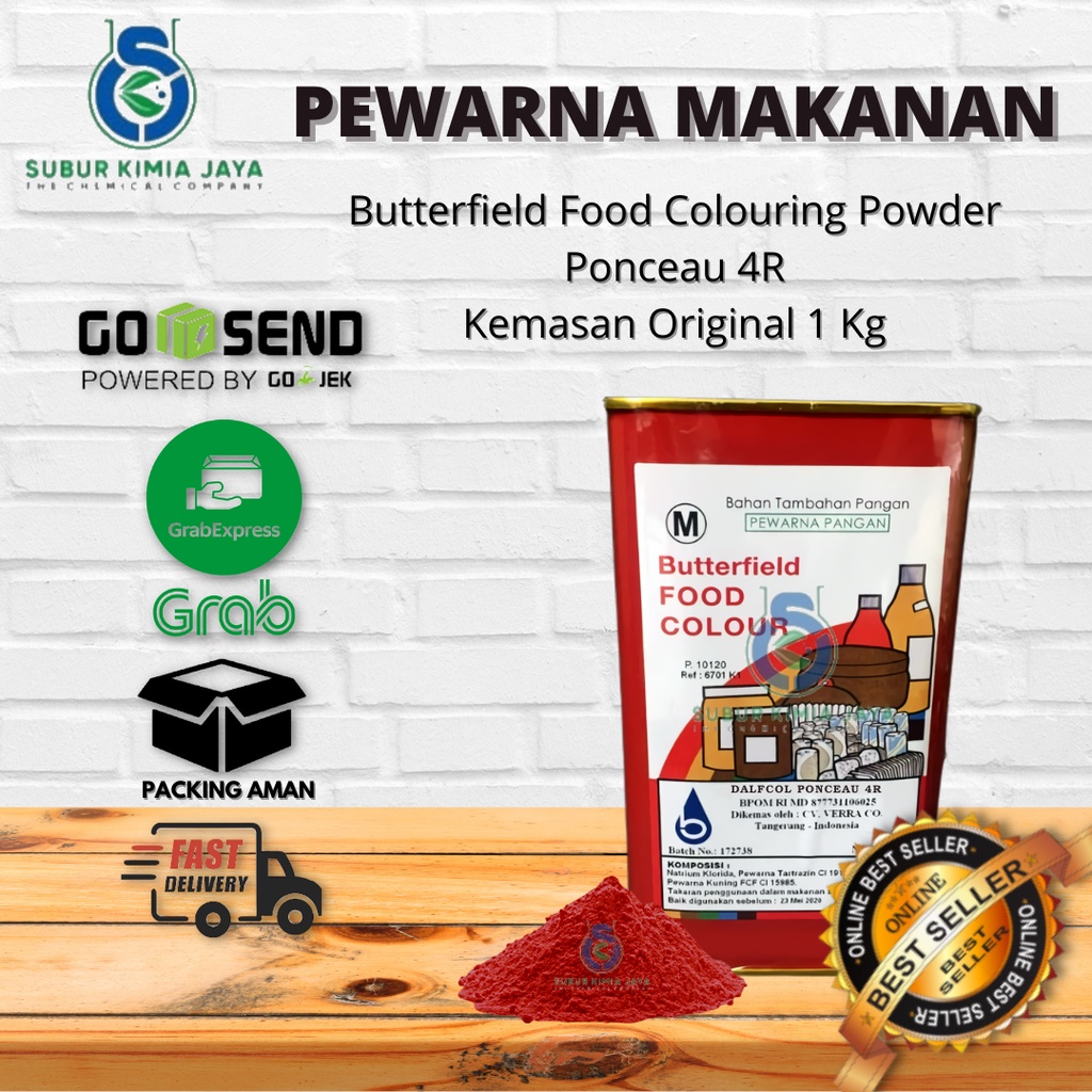 

Pewarna Ponceau 4R Butterfield/ Food Coloring 1 KG