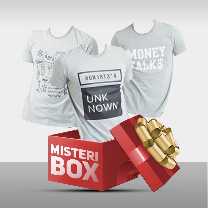 Misteri Box T-shirt Warna Grey