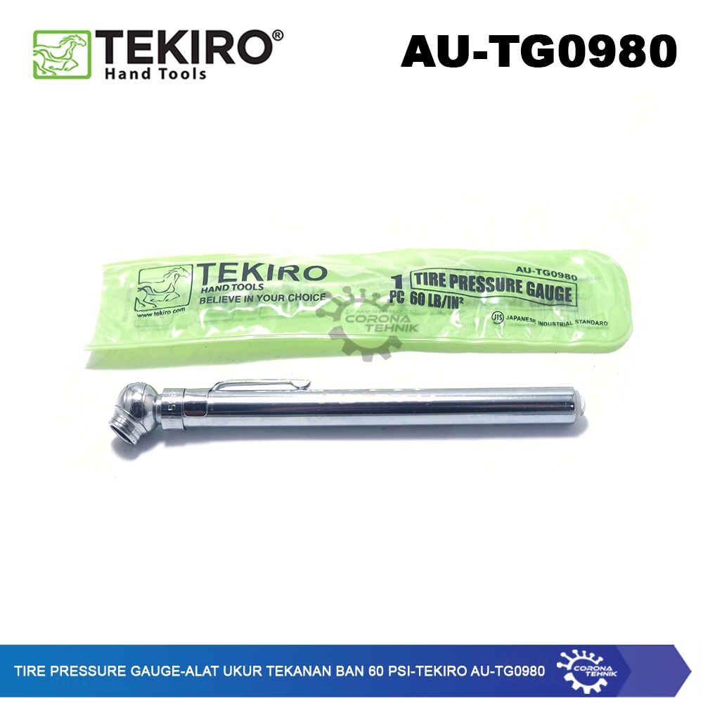 Tekiro AU-TG0980 - Tire Pressure Gauge - Alat Ukur Tekanan Ban 60 Psi