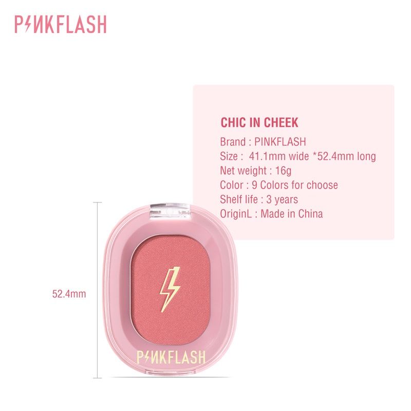 PINKFLASH Blush On Matte Shimmer Cheek Makeup Perona Pipi Pink