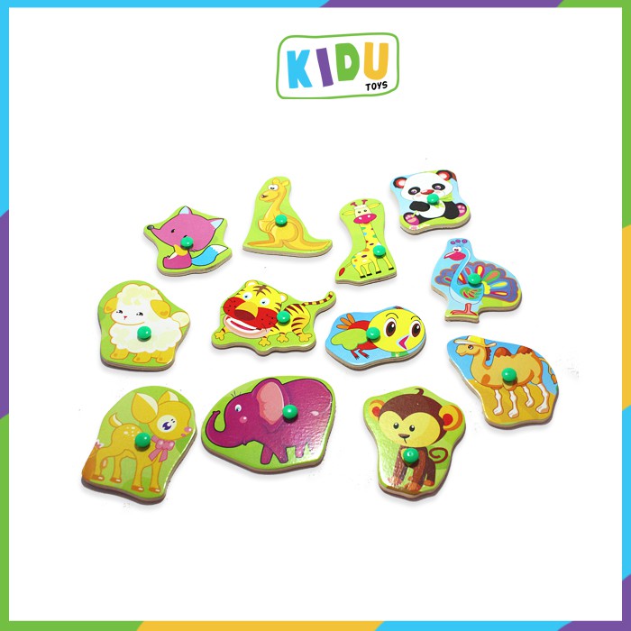 Mainan Puzzle Knob Anak Puzzle Knob Hewan Kidu Toys