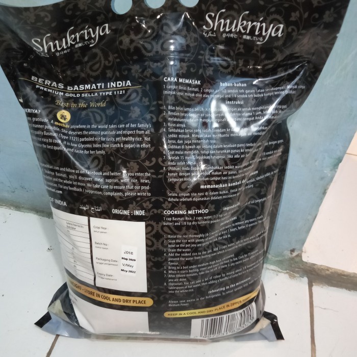 

540ffiepp Rice Sella Basmati Shukriya 5 Kg 244Q40112