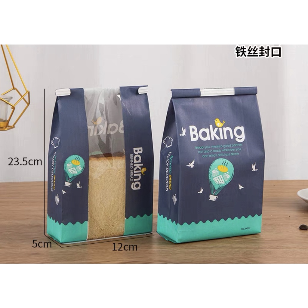 BBT sudah tersedia twist Kantong kertas roti tawar french bread bag cookies kemasan makanan online googie bag cookie bag kantong roti