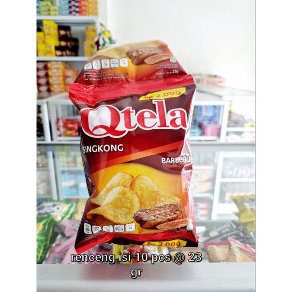 

Qtela keripik singkong 23gr renceng isi 10 pcs : original/barbeque(BBQ)/balado
