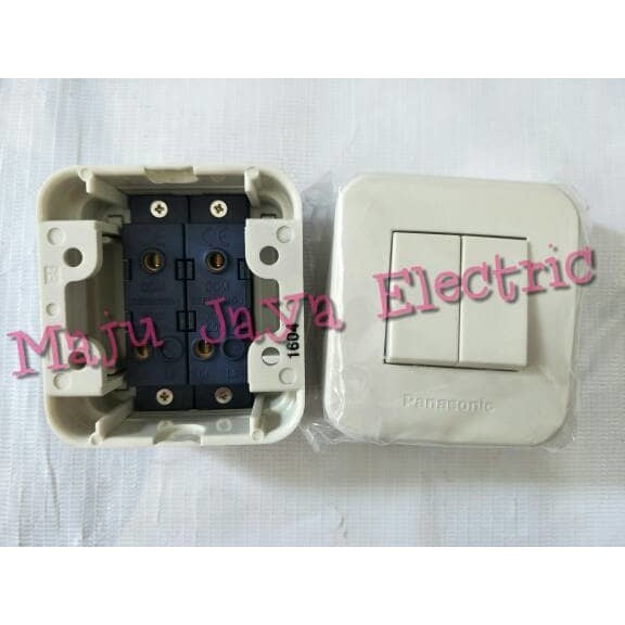 Saklar Seri Timbul Tembok Panasonic WSJ 3900 Double 2 Switch Outbow