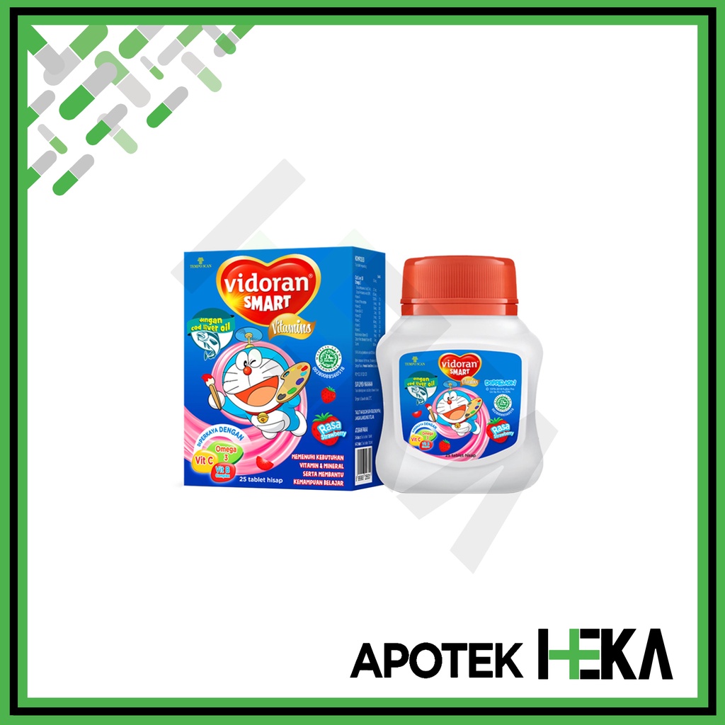 Vidoran Smart Strawberry Tablet Hisap isi 25 - Vitamin Anak (SEMARANG)