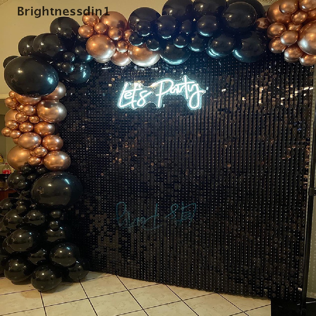 (Brightnessdin1) Backdrop / Backdrop / Tirai Aksen Glitter + Payet Panjang 2m Untuk Dekorasi Pesta