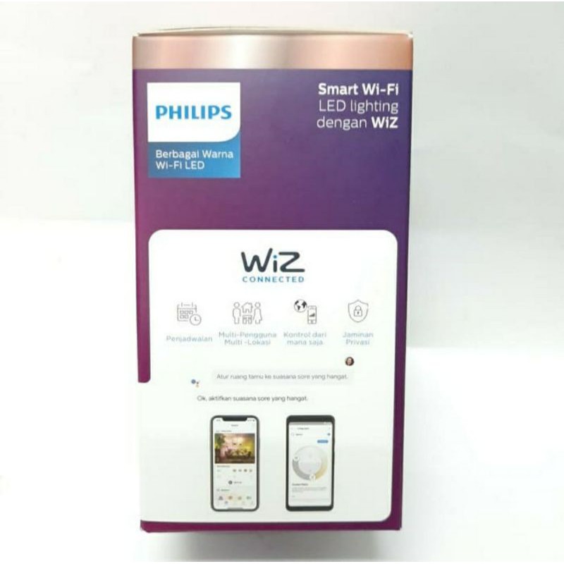 philips Lampu led smart wifi 9W. Color and tunable white (warna). Led wifi 9w philips 16 juta warna