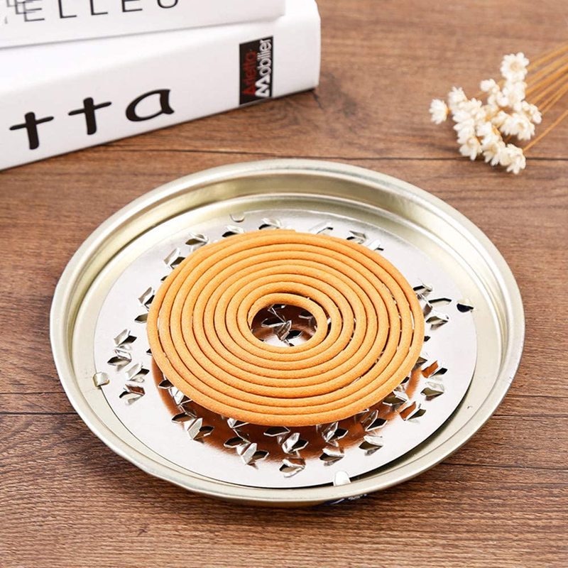 1pc Portable Stainless Steel Mosquito Coil Holder Tray for Outdoor Use, Deck, Patio, Pool Side, Camping, Hiking and Fishing