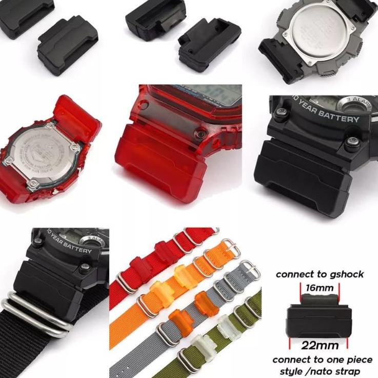 Terlaris.. Tali Strap Kanvas Nato Canvas Casio G-Shock Adapter Konektor GShock