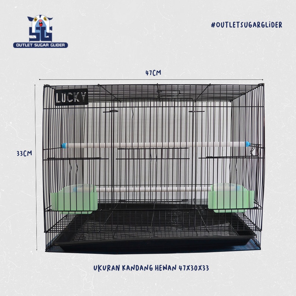 KANDANG HEWAN SUGAR GLIDER / BURUNG / TUPAI 47 CM