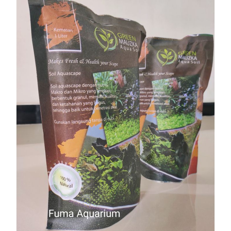 Soil Green Mauzka Media Tanam Aquascape Kemasan 1 Liter 100% Natural