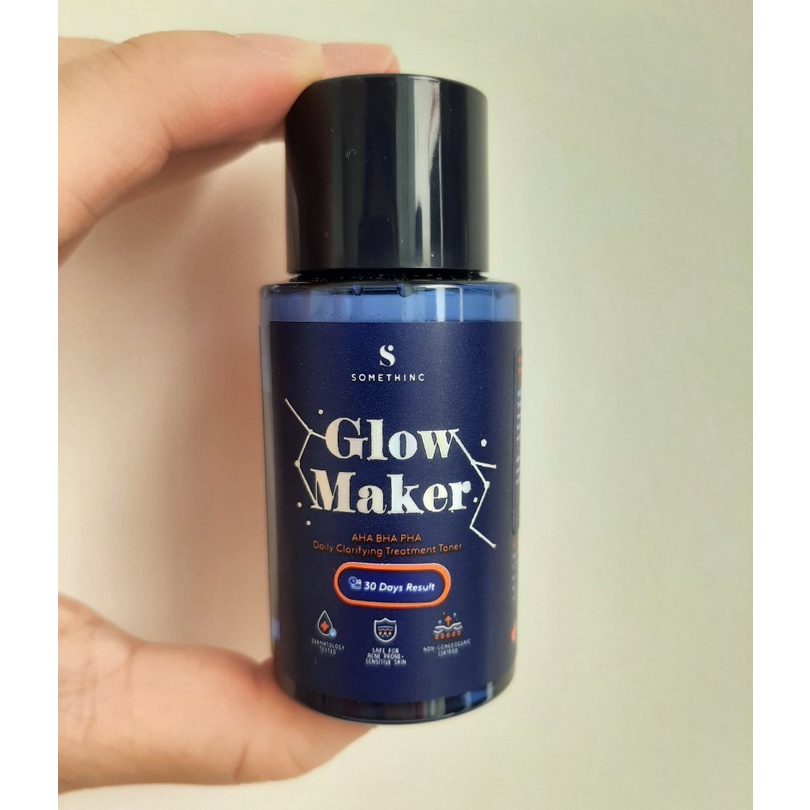 SOMETHINC GLOW MAKER AHA BHA PHA Clarifying Treatment Toner 100 ml / 40 ml - Toner Exfo Mengangkat Sel Kulit Mati  - Ukuran Kecil &amp; Besar - Kemasan Biru Something Someting Sometinc Somethink Sometink