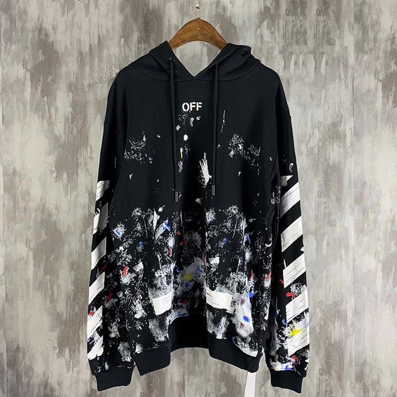 OFF WHITE GALAXY HODDIE BLACK