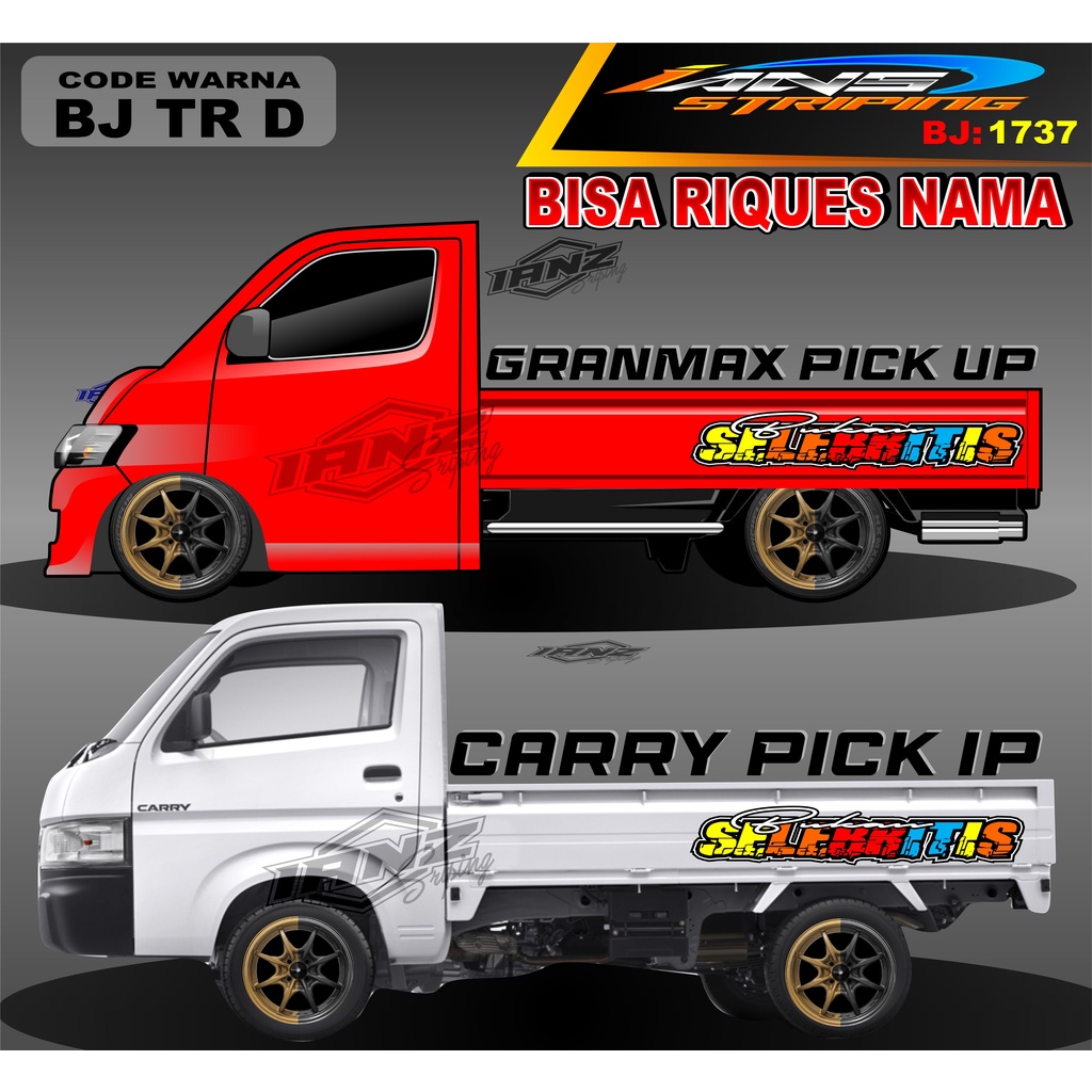 STICKER TULISAN BAK SAMPING SELEBRITIS GRANMAX PICK UP / STICKER BAK SAMPING GRANMAX / DECAL STICKER GRANMAX PICK UP