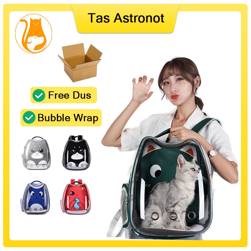 Tas kucing Astronot  Tas  Astronot Tas Kucing Ransel Tas Gendong Kucing Pet Cargo Cat Bag Carrier Kucing Travel Capsule Backpack