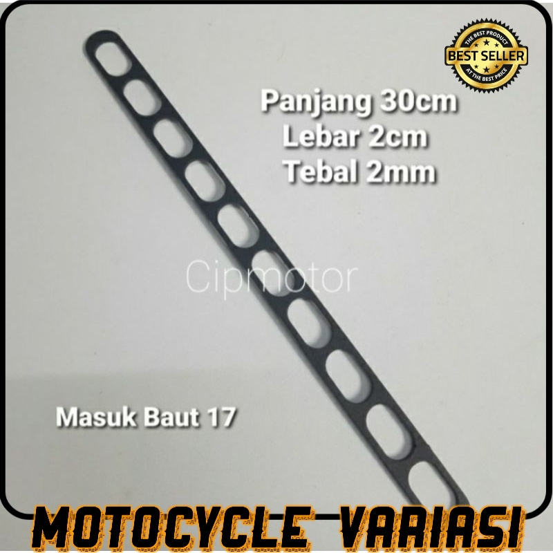 Breket plat Breket knalpot Breeket plat bolong besi tebal
