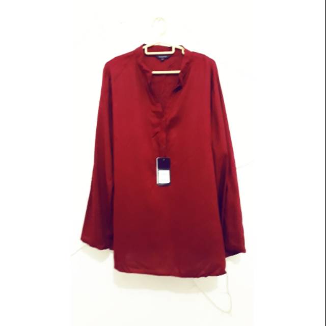 The executive blouse maroon xxl