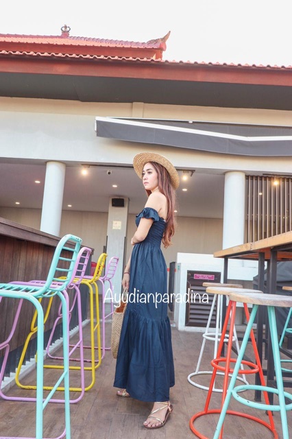 LONG DRESS ALONA / MAXI DRESS / DRESS PANJANG /  BEST REAL PICT