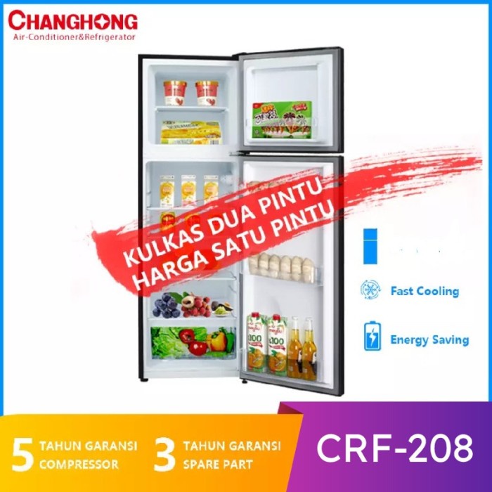 KULKAS 2 PINTU CHANGHONG CRF 208