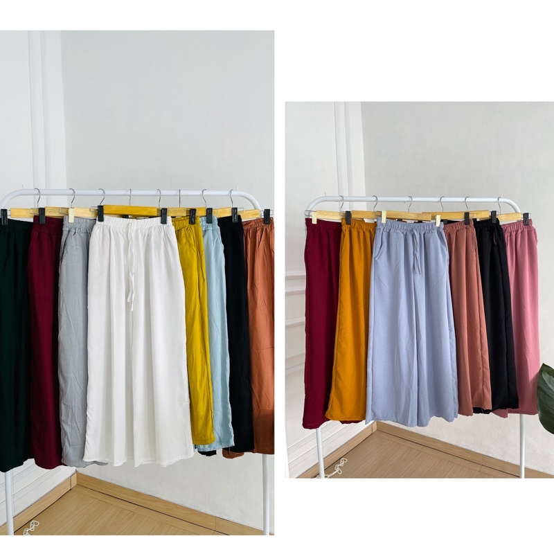 CELANA KULOT CRINKLE RAYON PREMIUM MODEL HIGH WAIST
