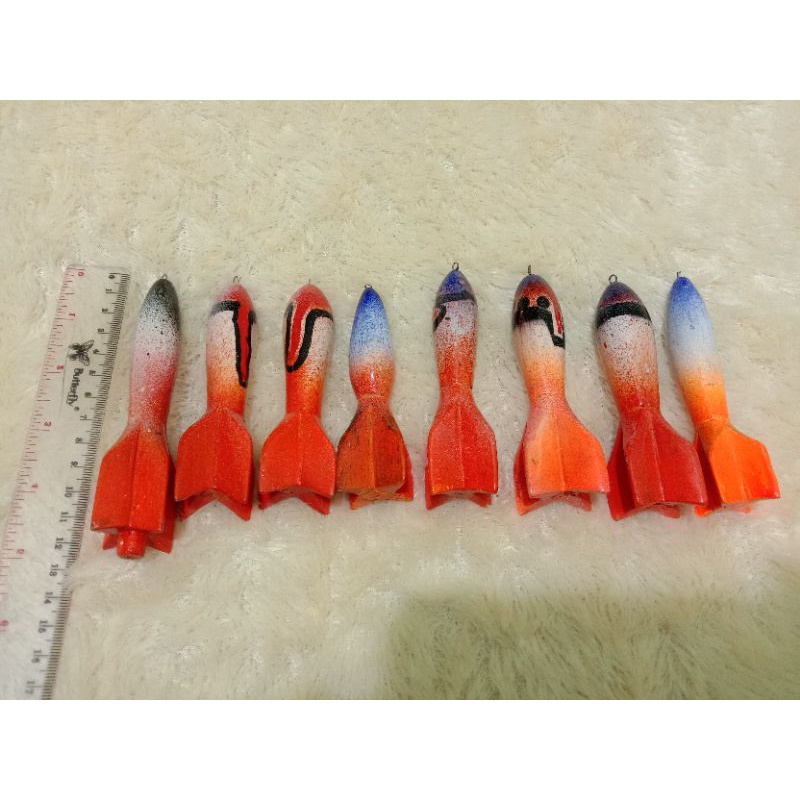 Kambangan Pancing Rudal Antik Kayu Ikan Kutuk Gabus