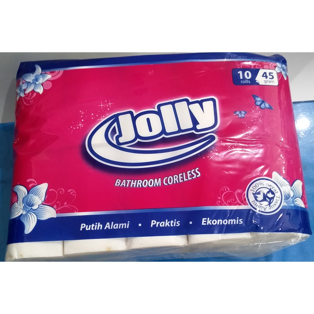 Jolly Bathroom Coreless Tissue 10 Roll/Pack 45 Gram - Tisu Toilet
