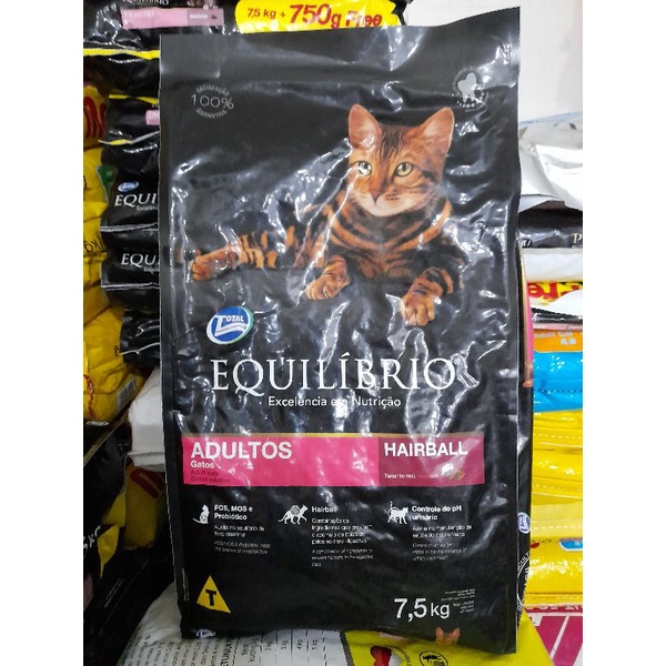 makanan kucing Equilibrio Adult Hairball 7,5kg~makanan kucing Equilibrio