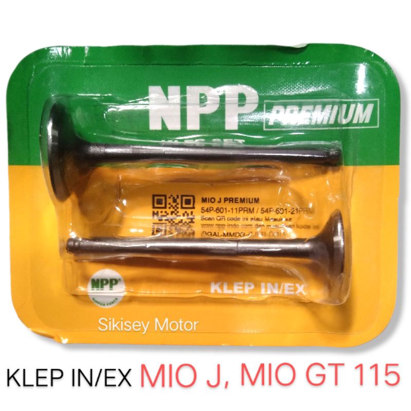 KLEP MIO J, MIO GT, SOUL GT 115 IN/EX. KLEP SET MIO J, MIO GT, MIO SOUL GT 115.  NPP PREMIUM.