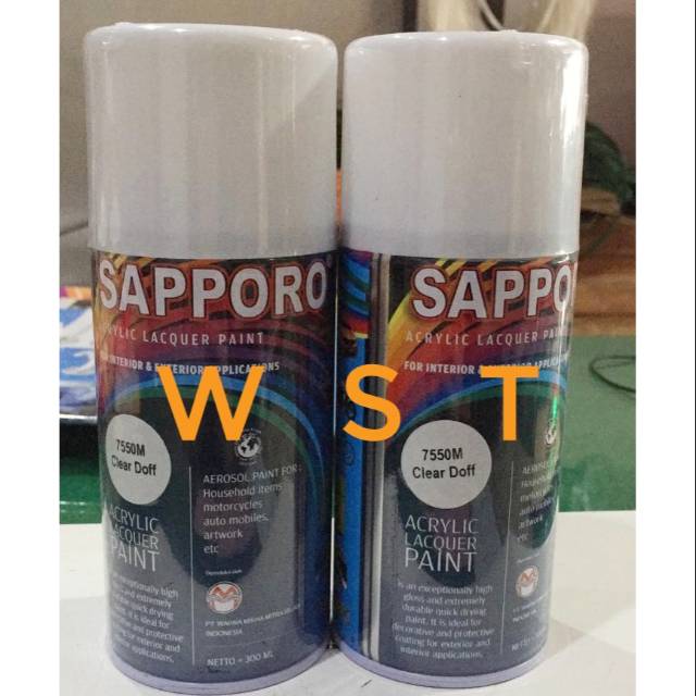 Cat Semprot Pilox Pylox Transparan Doff  7550 M CLEAR DOFF SAPPORO