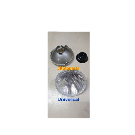 Lampu Headlamp Reflektor Sealed Beam H4 Bulat 5 inch
