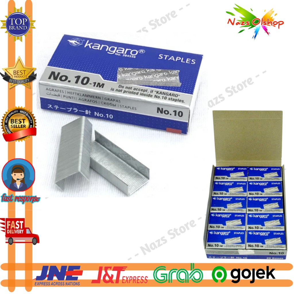 

Isi Stapler / Staples / Steples Hekter Kecil merk Kangaro No.10