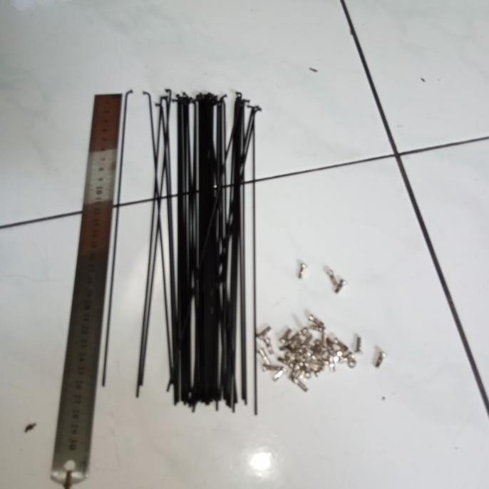 Jari Jari Ruji Sepeda 26 Stainless Hitam Panjang 262 Mm14 262 Isi 36