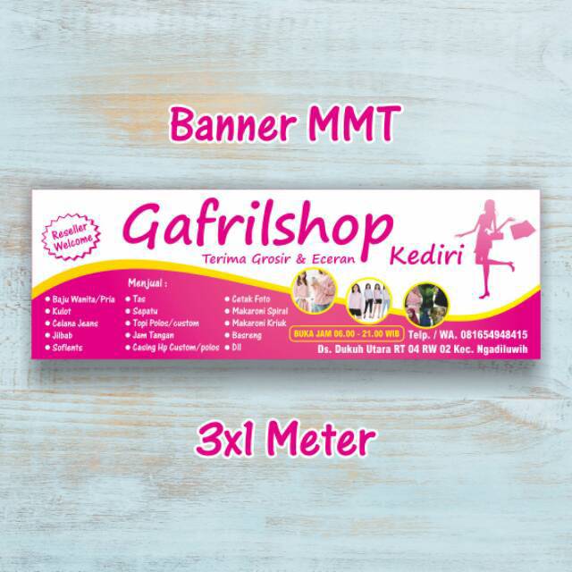 Free Design Banner Olshop Toko Warung Dll