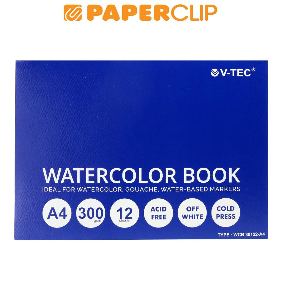 

WATERCOLOR BOOK V-TEC 30122 A4 300GSM 12S