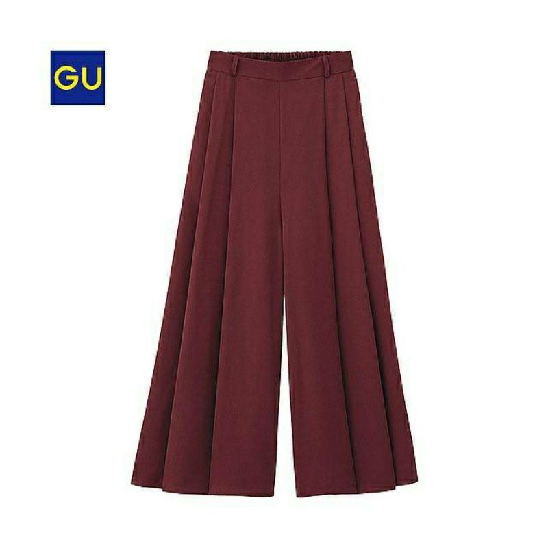 UNIQLO GU KULOT PANJANG ORIGINAL-Pallazo-maroon