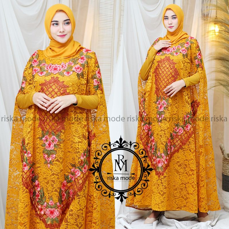 Kaftan Slavina Free Gamis Manset Original Butik