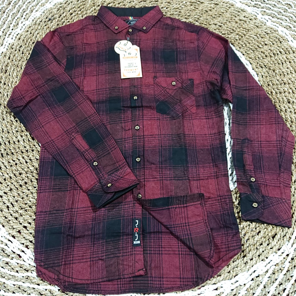 Kemeja Flanel Premium Standard Distro Merk JRJ