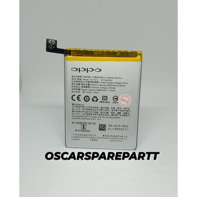 BATRE BATERAI BATRE OPPO A57 BLP619 ORIGINAL
