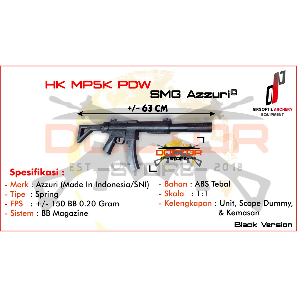 Mainan Kokang Replika HK MP5K PDW Model Kit Toys