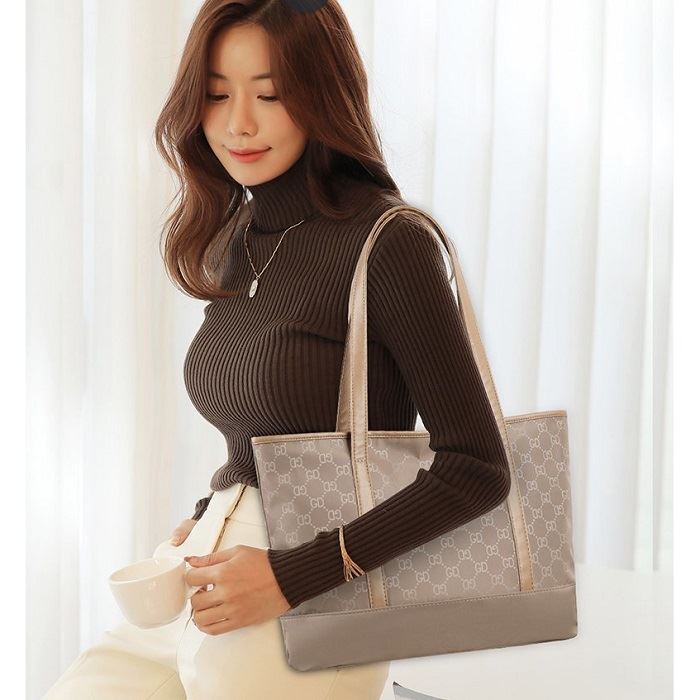 BJ28701 - BLACK/KHAKI - TAS BAHU SHOULDERBAG NYLON WANITA TERMURAH SALE FASHION IMPORT MODIS ELEGAN TERMURAH TERLARIS TERBARU BAGSTORE JAKARTA TAS BATAM JT8701 JT8710 LT1992